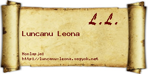 Luncanu Leona névjegykártya